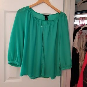 H&M green blouse